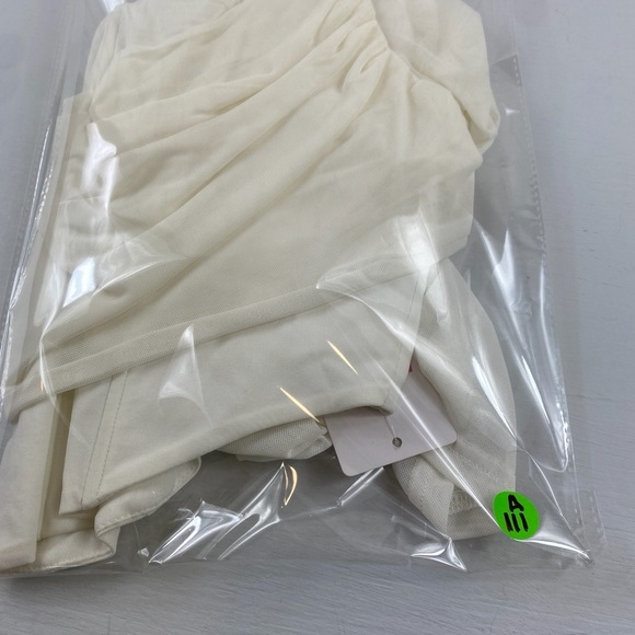 Parthea Off Shoulder High-low Hem Ruched Mesh Corset Top Blouse Sz XXL - Picture 15 of 15